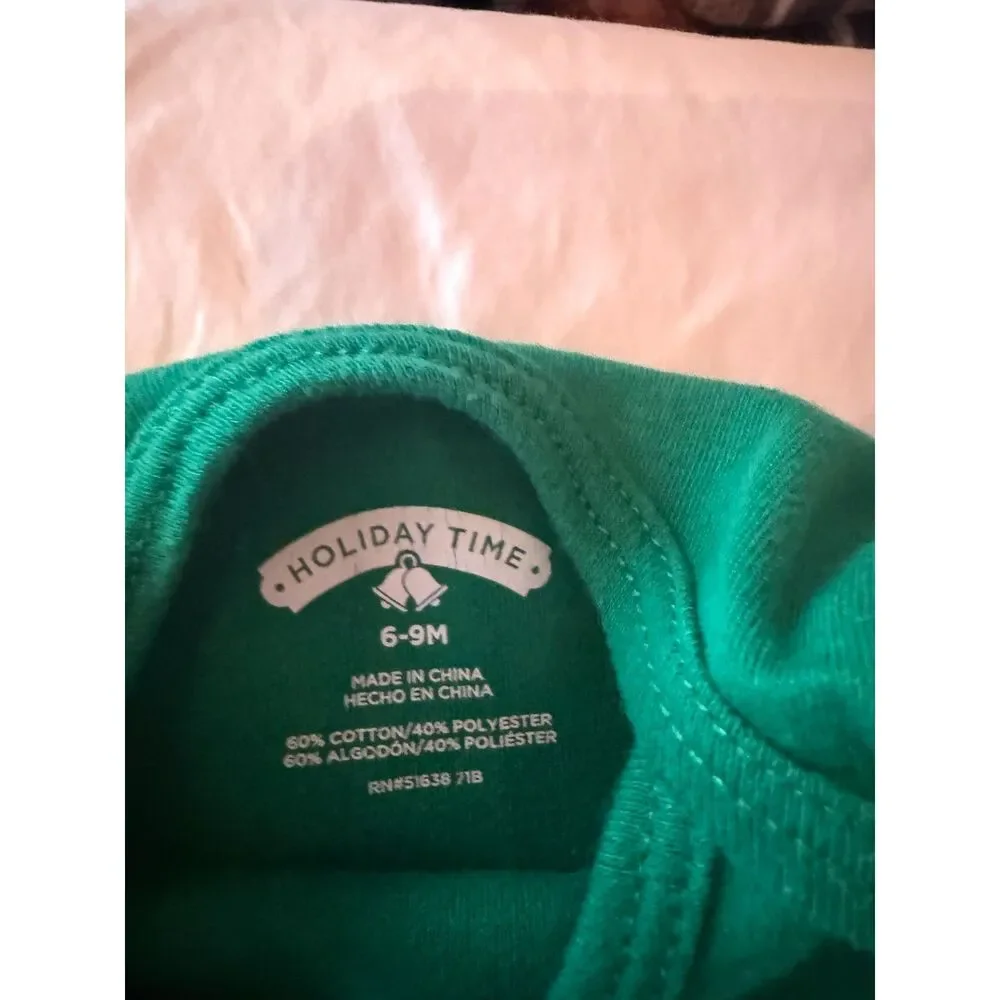 Infant Girls Size 6-9 months Christmas Onesies EUC